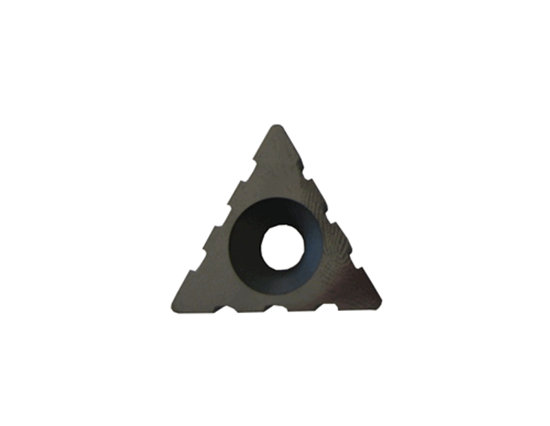 Tungsten insert for triangular rasp 3 grooves Close-Up