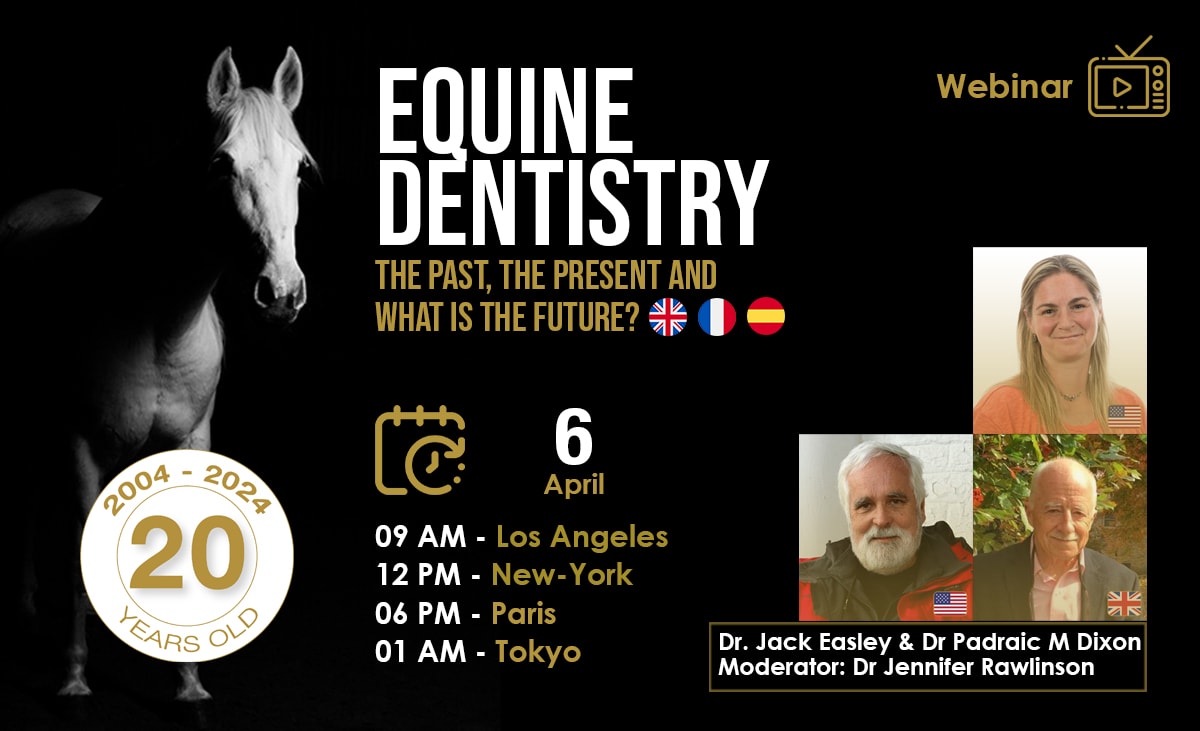 [HDE Anniversary Webinar] Equine Dentistry: the past, the present and what is the future? - Dr Padraic M Dixon, Dr Jack Easley & Dr Jennifer Rawlinson (moderator)