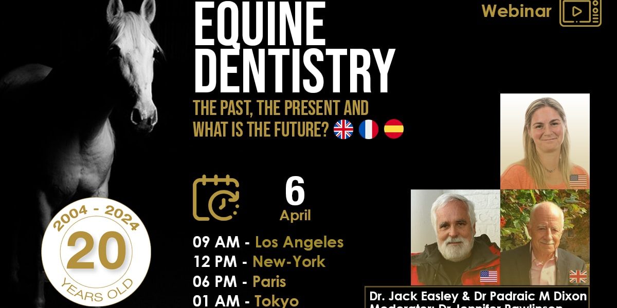 [HDE Anniversary Webinar] Equine Dentistry: the past, the present and what is the future? - Dr Padraic M Dixon, Dr Jack Easley & Dr Jennifer Rawlinson (moderator)